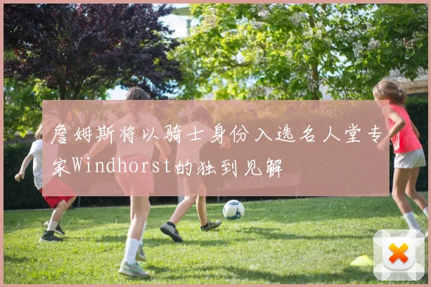 詹姆斯将以骑士身份入选名人堂专家Windhorst的独到见解